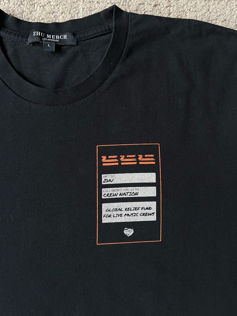 Zhu DJ Concert Crew Nation Tour Merch - Picture 3 of 5